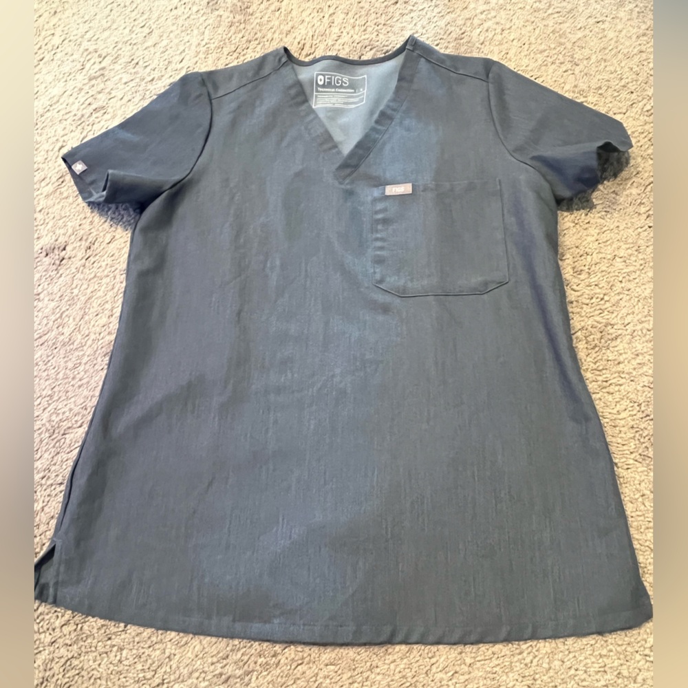 Denim blue gray figs small top large tall pants